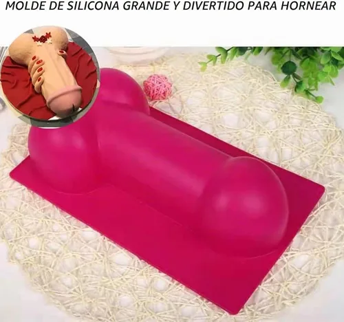 Vista 3 de Molde para hornear de silicona en forma de pene de 10 pulgadas