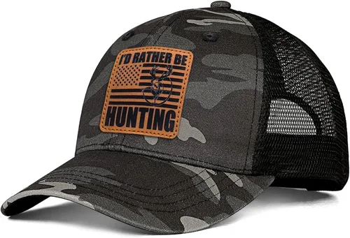 Vista 11 de Mens Hat Snapback Trucker Hats Outdoor Gifts for Men Dad Husband Father's Day Leather Pattern Baseball Cap Cs1012 Pie Grande-00