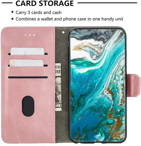 Vista 3 de jioeuinly Funda para Kalley Element 5 Plus compatible con Kalley Element 5 Plus Funda para teléfono Funda con soporte abatible estilo billetera