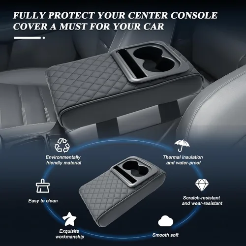 Vista 4 de BIBIBO Funda para reposabrazos de consola central CRV 2026 para Honda CR-V 2026 (LX/EX/Sport Hybrid/EX-L/TrailSport Hybrid/Sport-L Hybrid), cojín