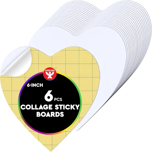 Vista 13 de Hygloss Pizarras adhesivas para collage – Paquete de 24 tableros de collage autoadhesivos de 4 x 6 pulgadas para niños, tableros de montaje