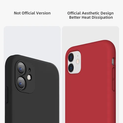 Vista 3 de Funda de silicona líquida compatible con iPhone 11, color rojo [Protección contra caídas] [Resistente a los arañazos, a prueba de golpes]