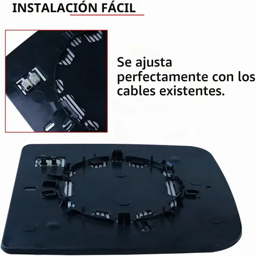 Vista 5 de Espejo lateral térmico de reemplazo con cristal izquierdo para conductor compatible con Dodge Ram 1500 2500 3500 2009 2010 2011 2012 2013 2014 2015