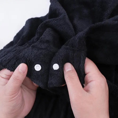 Vista 8 de Super Absorbent Quick Dry Spa Bath Wrap Shower Skirt and Hair Drying Turban - 2pc Set (One-Size, Black)