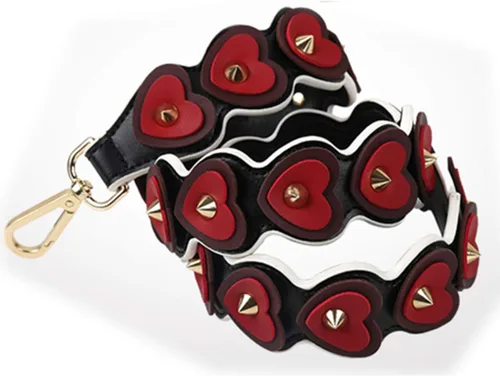 Vista 2 de Corazón de melocotón de 35 pulgadas de longitud de cuero de la PU correas de repuesto Crossbody Bag Correa para hombro bolsos