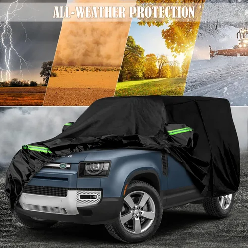 Vista 5 de Funda impermeable de repuesto para Land Rover Defender 90 2020-2025 de 2 puertas, 6 capas para todo tipo de clima, con puerta con cremallera