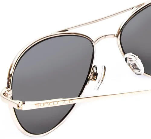 Vista 2 de Suncloud Gafas de sol de metal polarizadas aviador PlateadoGris L