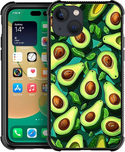 Vista 10 de ZHEGAILIAN Funda compatible con iPhone 14, fundas de caballo de baile de cristal de colores, parte trasera de vidrio templado+funda protectora