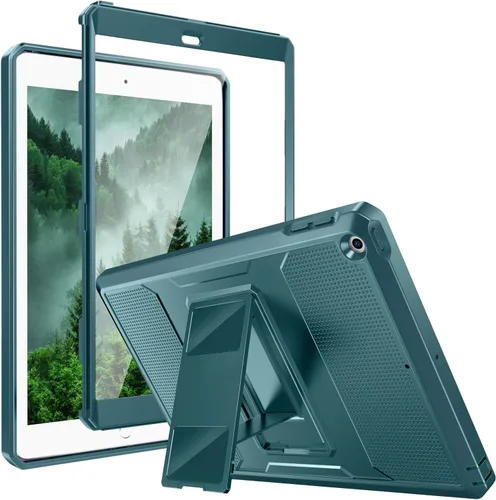 Vista 17 de MoKo Funda Compatible con iPad 9.7 de 2018/2017 6ª/5ª Generación - [Resistente] Funda Híbrida Protectora de Cuerpo Completo a Prueba de Golpes