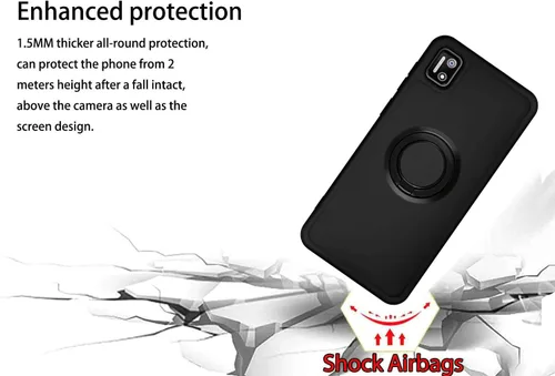 Vista 5 de jioeuinly Cloud Stratus C7 - Funda compatible con Cloud Mobile Stratus C7 con protector de pantalla de vidrio templado, diseño de transferencia