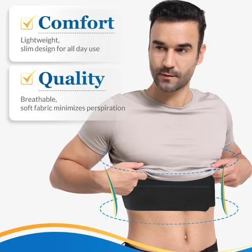Vista 5 de Soporte para Costillas Fracturadas para Hombres - Faja de Compresión para el Pecho para Soporte de Costillas Agrietadas y Alivio del Dolor de Pecho