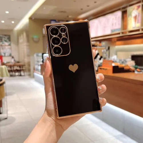 Vista 28 de phylla Funda de teléfono compatible con Samsung Galaxy A12 de 6.5 pulgadas, lindo corazón chapado en oro, elegante funda de lujo para mujer