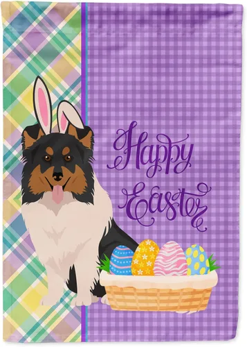 Vista 149 de Caroline's Treasures WDK4925GF Bandera de Pascua Airedale Terrier negra y tostada, tamaño jardín, bandera decorativa para patio exterior, patio