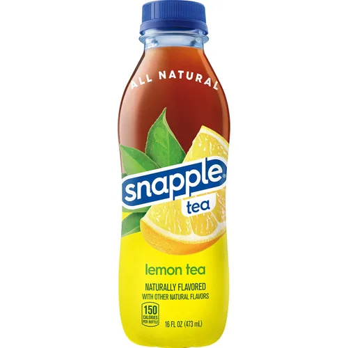 Vista 27 de Snapple Té de melocotón, botella de plástico reciclada de 16 onzas líquidas, paquete de 12