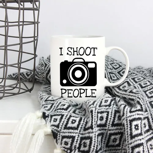 Vista 5 de 5Aup Funny I Shoot People - Taza de café para fotógrafo, regalos de cumpleaños para hombres para amantes de la fotografía, color blanco, 11 onzas