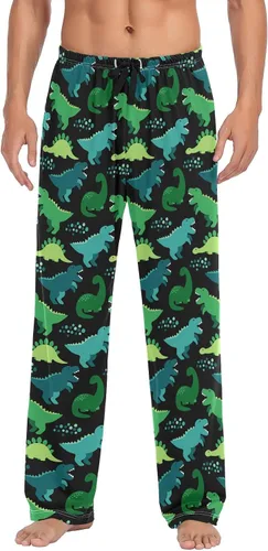 Vista 18 de Ollabaky Pantalones de pijama para hombre, pantalones de pijama con bolsillos, pantalones de descanso para hombre Multi 01