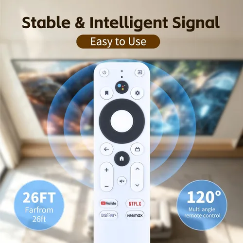Vista 4 de Control remoto por voz para Onn TV 100024646 FHD 4K, 4K Pro/Plus Streaming Box