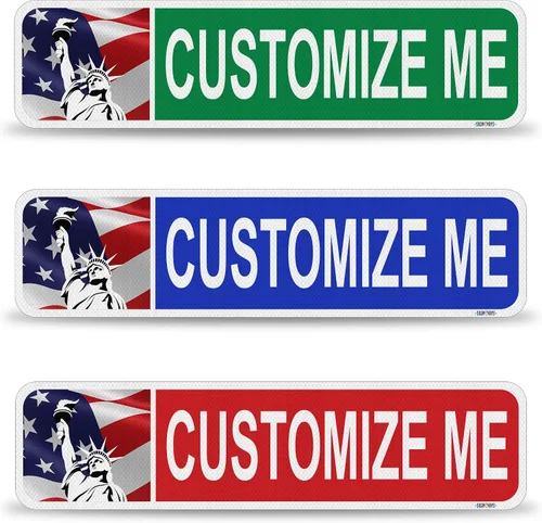 Vista 15 de Street Signs - Letreros personalizados con diseño de oso Diseña tu letrero de calle personalizado con color, símbolo de animal, fuente, palabras