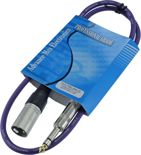 Vista 17 de Cable Patch de Audio Pro XLR macho TRS de 1/4 pulgadas a 3 pines equilibrado y blindado (3 pies de largo, azul)
