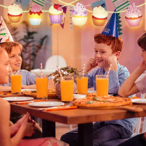 Vista 3 de VIHOSE - Guirnalda de 20 luces LED para cupcakes, 10 pies, funciona