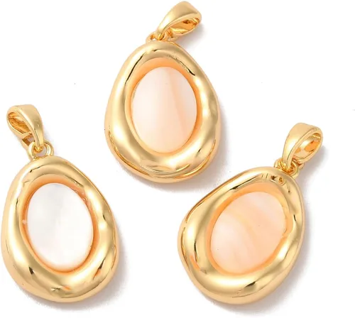 Vista 7 de UR URLifeHall 10 dijes de galletas de la fortuna, chapados en oro de 18 quilates y latón para hacer aretes, collares y pulseras