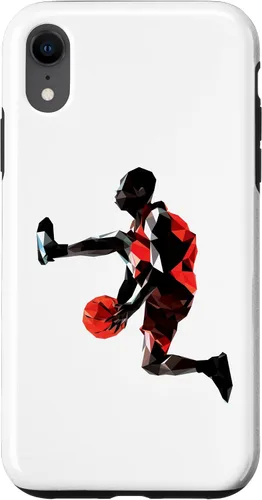 Vista 8 de Funda de baloncesto retro para iPhone 15 con diseño de jugador de baloncesto
