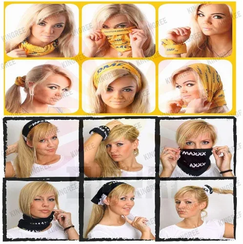 Vista 5 de KINGREE 9PCS Outdoor Magic Scarf UV Resistence Elastic Seamless Bandana