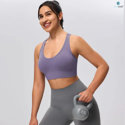Vista 5 de High Support Sports Bras for Women, Padded Criss Cross Seamless 3-5Pack