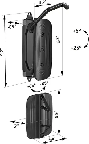 Vista 7 de monTEK Soporte giratorio de pared para bicicleta, perchas para bicicleta, soporte vertical para bicicletas que ahorra espacio, soporte