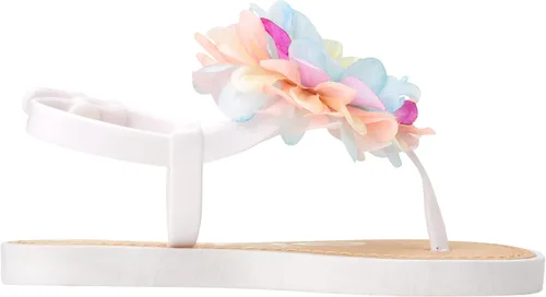 Vista 4 de bebe Sandalias para niña Sandalias con hebilla a presión para niños pequeños con flor de gasa Sandalias lindas para niñas (bebéniña pequeña)