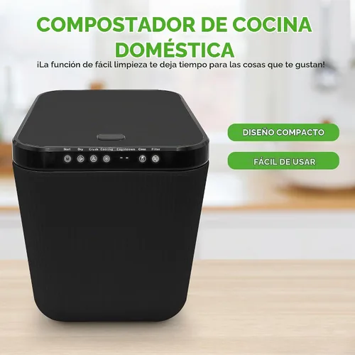 Vista 5 de NutriChef - Compostador eléctrico de cocina Reciclador de alimentos de 3 cuartos de galón Recipiente de compostaje de residuos de alimentos