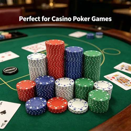 Vista 9 de SEETOOOGAMES Fichas de póquer de casino - 100 piezas 0.41 oz Diseño adecuado - 4