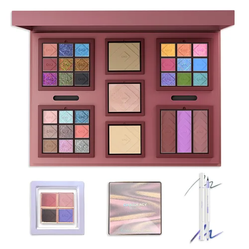 Vista 46 de CHARMACY Star Bomb - Sombra de ojos multicolor con purpurina, paleta de sombras de ojos que cambian de color, sombras de ojos en crema altamente