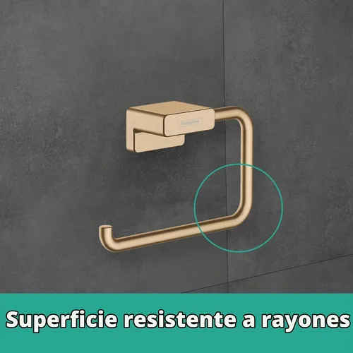 Vista 2 de hansgrohe AddStoris Roll Holder without Cover in Brushed Black Chrome 3-inch Accessories in Brushed Black Chrome, 41771340 Cromo cepillado negro