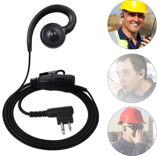 Vista 6 de Auricular Walkie Talkie giratorio con gancho en C de 1 cable