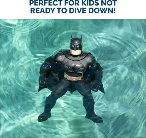 Vista 5 de SwimWays DC Batman - Figuras flotantes, accesorios de piscina y juguetes de piscina para niños, suministros de fiesta de Batman y juguetes acuáticos
