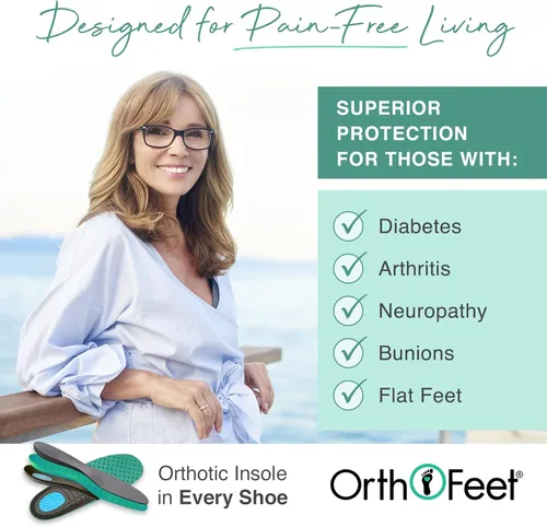 Vista 4 de Orthofeet Zapatos ortopédicos para mujer, para aliviar la fascitis plantar, para juanetes y fascitis plantar