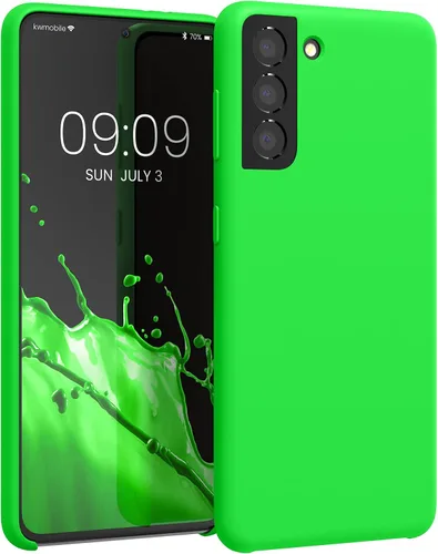 Vista 9 de kwmobile Funda compatible con Samsung Galaxy S9 - Funda de silicona TPU con acabado suave - Blue Reef