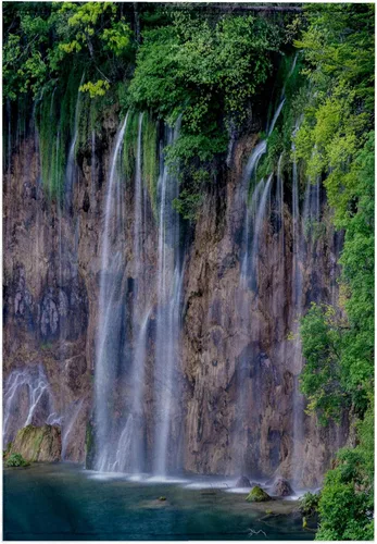 Vista 6 de 3dRose Croatia, Plitvice Lakes National Park, Waterfall 11x12 Wash Cloth for Face and Body