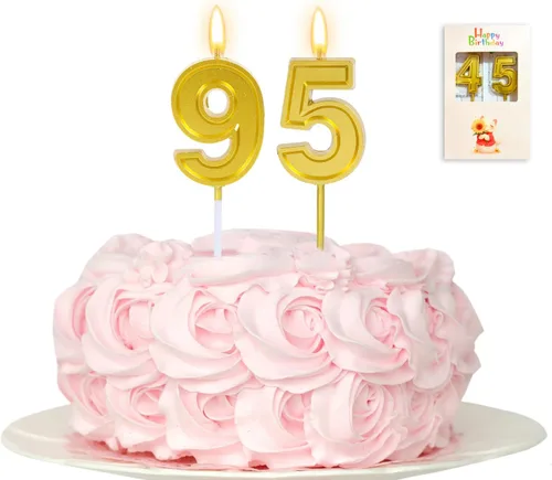 Vista 11 de Vela de 10 cumpleaños número 10, vela dorada de 10 cumpleaños niño niña décimo pastel para cumpleaños de diez años, boda, aniversario, fiesta