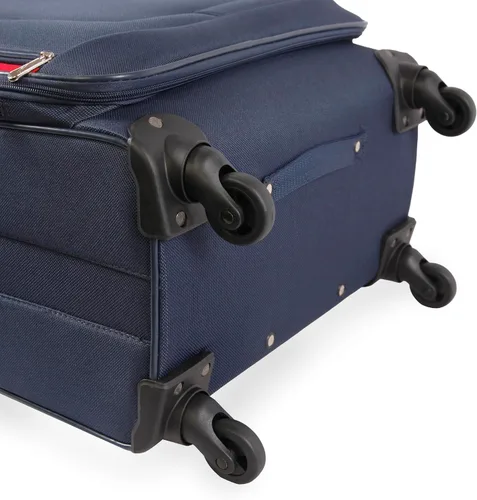 Vista 9 de NAUTICA Oceanview - Juego de maletas Softside de 5 piezas, azul marinorojo, marino, Oceanview - Juego de equipaje de 5 piezas
