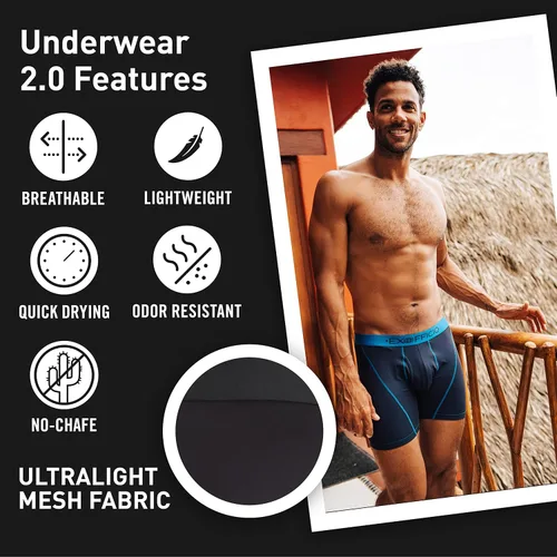 Vista 3 de ExOfficio Men's Give-N-Go Sport 2.0 Boxer Brief 9