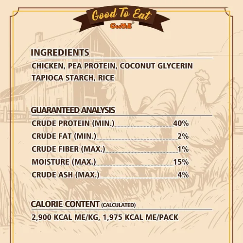 Vista 5 de Gootoe - Golosinas para perros, con alto contenido de proteínas, palitos sumergidos en pollo, 1.5 libras