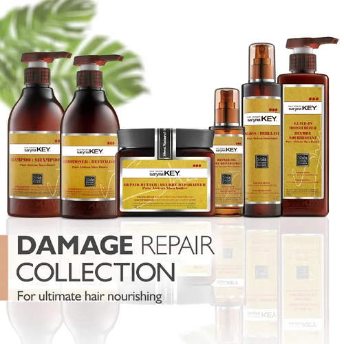 Vista 7 de Saryna Key Acondicionador capilar con manteca de karité africana pura para cabello seco encrespado y dañado - Acondicionador hidratante e hidratante