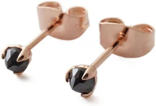 Vista 7 de HONEYCAT Pequeños pernos solitarios de punta de mineral de hierro Joyería minimalista y delicada Oro