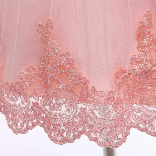 Vista 6 de NNJXD - Vestido de princesa de tul con flores, para usar en bodas, para niñas pequeñas y bebés