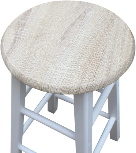 Vista 8 de FCH Drop Leaf Mesa de comedor con juegos de sillas para cocina pequeña, 3 piezas, carrito de cocina de madera con ruedas, 2 taburetes redondos y 2