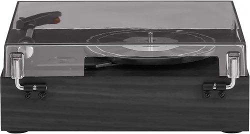 Vista 8 de Crosley CR6042A-BK Scout - Tocadiscos Bluetooth de 3 velocidades con altavoces integrados, color negro
