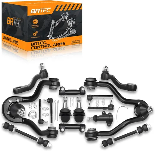 Vista 8 de Kit de suspensión delantera para Chevy para GMC C1500 C2500 C3500 Suburban 1993 1994 1995 1996 1997 1998 1999 2000 Brazos de control superior e