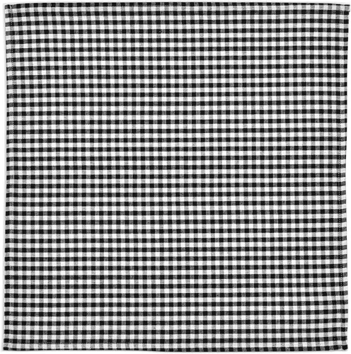 Vista 4 de Lush Decor Gingham Check - Servilleta teñida de hilo a cuadros, 18.0 x 18.0 in, color blanco roto y negro